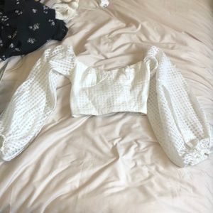 2 for $25 - Bubble Sleeve Crop Top